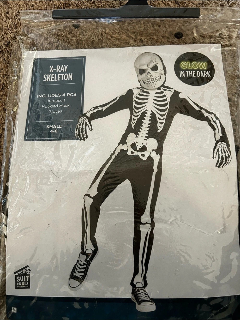 Spirit Halloween X-Ray Skeleton Halloween Costume Girls Small NWT
